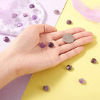 Fashewelry 18pcs Heart Natural Amethyst Stone Beads Faceted Tumbled Chakra Gemstone Purple Crystal Healing Loose Spacer Beads for Earring Bracelet Necklace Valentines Day Jewelry Making 10x10mm - color: Amethyst, 10x10mm