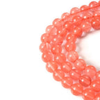 6mm Cherry Quartz Natural Stone Beads Smooth Round Pink Crystal Gemstone Beads for DIY Jewerly Making Full Strand 15" (Cherry Quartz,6mm) - color: Cherry Quartz, size: 6mm