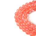 10mm Cherry Quartz Natural Stone Beads Smooth Round Pink Crystal Gemstone Beads for DIY Jewerly Making Full Strand 15" (Cherry Quartz,10mm) - color: Cherry Quartz, size: 10mm