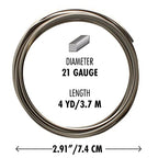 The Beadsmith Square Craft Wire - Medium Temper Beading Wire, Titanium Color, 21 Gauge, 4 Yards - color: Titanium, size: 21 Gauge, 4 Yard Coil