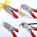 TOOLEAGUE Wire Flush Cutters, 7-Inch Side Cutter Clippers,C-RV Ultra Sharp Flush Cut Pliers, Heavy Duty Wire Cutters for Crafts,Artificial Flowers,Jewelry Making, Electrical & Any Clean Cut Needs