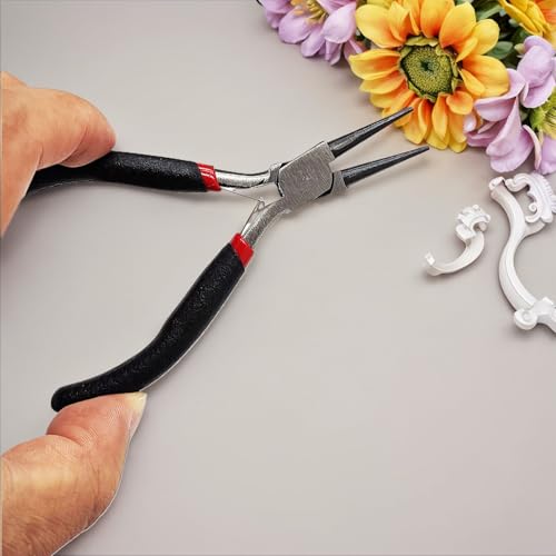 5 Sets Jewelry Pliers Kit, Steel Jewelry Making Tools, for Bracelets, Earrings, Craft Projects, Black