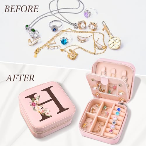 Inngeroo Sister Gifts for Girls, Travel Jewelry Case Box Organizer Personalized Christmas Gifts for Sister Wife Women, Birthday Gift for Elder Sister Big Sister Little Sister - style: H