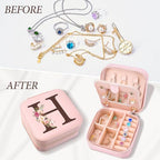 Inngeroo Sister Gifts for Girls, Travel Jewelry Case Box Organizer Personalized Christmas Gifts for Sister Wife Women, Birthday Gift for Elder Sister Big Sister Little Sister - style: H