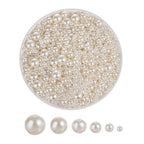 1865 Pcs Pearls for Crafts,6 Sizes Mixed Ivory Fake Pearl Beads,Acrylic Pearls Bulk for Jewelry Making with Holes,Bracelet Necklace DIY,Vase Filler and Makeup Brush Case(4-14 mm) - size: Various Sizes (Ivory)