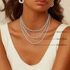 925 Silver Chain Necklace for Women 2mm Box and Snake Italian Choker Chain Thin & Strong Necklace 16/18/20 Inch - size: 20 inch, style: Box Chain