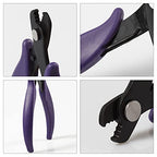 Memory Wire Cutter for Bracelet Making Wire-Cutting Pliers with Spring Wire Shear Jewelry Making Supplies for Jewelry Making, Beading, and Handicrafts - color: Purple