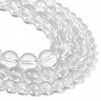 Yochus 45pcs Clear Quartz Stone Beads，8mm Healing Power Natural Stone Round Loose Beads for Jewelry Making Earring Necklace DIY Crafts - color: Smooth Clear Quartz Stone, size: 8mm 45beads