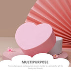 Cabilock 4 PCS Heart Shape Double Layer Jewelry Box with Mirror, Portable Jewelry Organizer Case for Earrings Rings Necklaces Desk Topper Organizer, Pink
