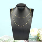 YOUBEIYEE 32.8 Feet Satellite Bead Chain for Jewelry Making 18K Gold Plated Brass Cross Chain Link Jewelry Chain Roll with Jump Rings and Lobster Clasps - color: Bead