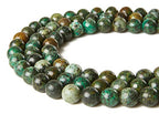 35pcs 10mm African Turquoise Beads Natural Gemstone Beads Round Loose Beads for Jewelry Making - color: African Turquoise, size: 10mm