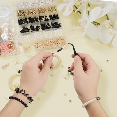 TOIPINIO Bracelet Making Kit Jewelry Making Supplies Kit Natural Stone Beads for Irregular Natural Stone with for DIY Craft-1736 PCS Friendship Bracelet/Necklace/Earrings for Adults (Blue Sandstone) - color: Blue Sandstone