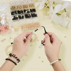 TOIPINIO Bracelet Making Kit Jewelry Making Supplies Kit Natural Stone Beads for Irregular Natural Stone with for DIY Craft-1736 PCS Friendship Bracelet/Necklace/Earrings for Adults (Blue Sandstone) - color: Blue Sandstone