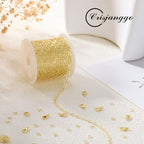 Crisjanggo 16 feet 14K Gold-Plated Brass Jewelry Making Chains Permanent Necklace Chains Roll for Jewelry Making with Jump Rings and Lobster Clasps - color: Oval Gold