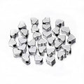 100 Pcs Heart Shape Spacer Beads Small Hole Spacer Beads Metal Loose Beads for Making Bracelet Necklace Earring Accessories DIY Handmade Craft (Silver) - color: Silver