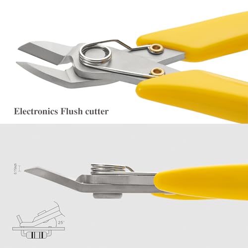 KATA 6 Inch Stainless Steel Wire Cutter, Heavy Duty Side Cutter, Flush Cutters, Micro Cutter Sprue Cutting Pliers for Cutting Electronics, Jewelry Making, Metal Wire, Crafting - color: 6 Inch