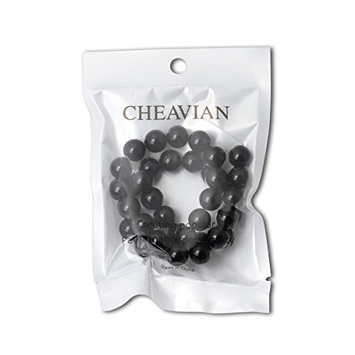 35PCS 10mm Natural Black Obsidian Gemstone Round Loose Beads Crystal Energy Stone Healing Power for DIY Jewelry Making 1 Strand 15" - color: Black Obsidian, size: 10mm