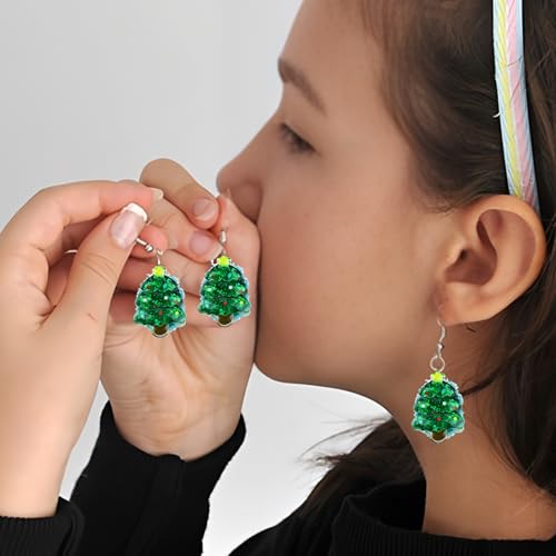 6Pcs Luminous Christmas Tree Fancy Beads for Pens Christmas Tree Focal Space Beads for DIY Craft Beadable Pens Keychain Bracelet Necklace Earrings Jewelry Making - color: Luminous Christmas Tree 2