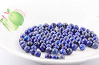 Natural Stone Beads 100pcs 8mm Lapis Lazuli Round Genuine Real Stone Beading Loose Gemstone Hole Size 1mm DIY Charm Smooth Beads for Bracelet Necklace Earrings Jewelry Making (Lapis Lazuli Blue, 8mm) - color: Lapis Lazuli Blue, size: 8mm
