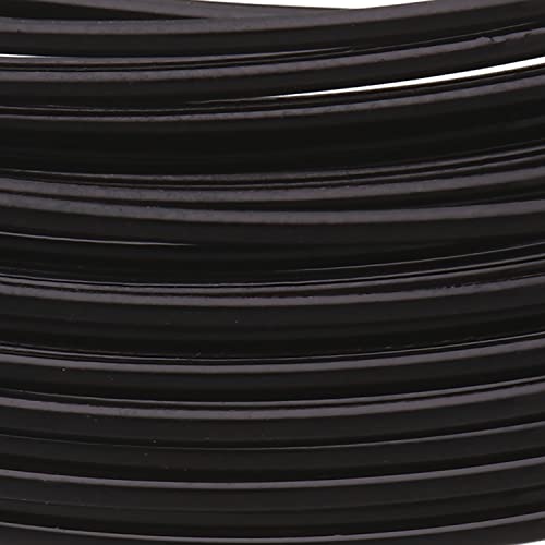 The Beadsmith Half-Round Craft Wire – Soft Temper Jewelry Wire, Black Color, 18 Gauge, 7 Yards - color: Black, size: 18 Gauge