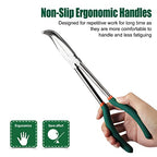 SPEEDWOX Long Reach Bent Nose Pliers 10 Inches 90 Degree Intermeshed Teeth Precision Fine Pliers for Hard to Reach Narrow Spaces High Leverage Reduce Efforts Non-slip Handle - style: 90°Bent Nose Pliers