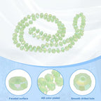 PATIKIL 75 Pcs 8mm OD 5mm Thick Crystal Glass Beads, Rondelle Crystal Beads Faceted Cut Gemstone Strand with Spacer Beads for Craft, Bracelet, Necklace, Emerald Green - color: Emerald Green