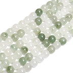 70PCS Natural 8MM Healing Gemstone, Iceberg Jade Energy Stone Round Loose Beads, Semi-Precious Crystal Beads with Free Elastic String for Jewelry Making DIY - color: Iceberg Jade, size: 8MM