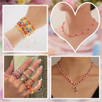 SUNNYCLUE 120G 12/0 Seed Beads 2mm Small Pony Beads Pink Round Glass Seed Bead Bulk Small Glass Bead Mini Glass Loose Spacer Beads for Jewelry Making DIY Earrings Friendship Bracelets Necklace - color: Mixed Color 3