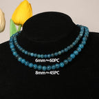 8mm Apatite Natural Stone Beads Round Loose Beads for Jewelry Making Yochus DIY Beads Bracelet Necklace - color: Apatite, size: 8mm