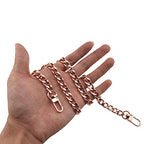 HAHIYO Purse Chain - 23.6 inch Rose Gold Strap for Shoulder, Cross Body, Sling, Purse, Handbag, Clutch - 0.4" Wide, 2.4mm Thick Metal - 1 Pack - size: Rose Gold 23.6 inches