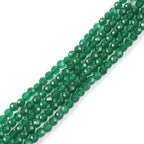Green Agate 4mm Faceted Round Beads Loose Beads 16 Inch for Jewelry Making Beads - color: Green Agate