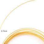 BEADIA 18K Gold Plated Wire 0.7mm 5 Meters Bead Cord for Bracelet Necklace Charm Beading Jewelry Making Findings - size: 0.7mm, style: 18K Gold