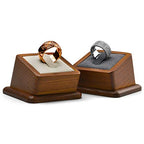 Oirlv Solid Wood Jewelry Display Stand Square Ring Earrings Bracelet Jewelry Holder (Grey Ring Holder) - color: Grey Ring Holder