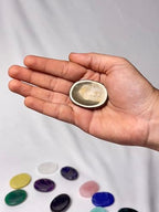 Pyrite Worry Stone – Natural Hand Carved Thumb Stone for Protection, Prosperity, and Manifestation | Pocket Healing Crystal for Focus, Confidence, Anxiety Relief & Energy Shielding - color: Pyrite