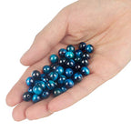 70PCS Natural 8MM Healing Gemstone, Blue Tiger’s Eye Energy Stone Round Loose Beads, Semi-Precious Crystal Beads with Free Elastic String for Jewelry Making DIY - color: Blue Tiger’s Eye