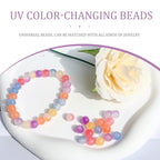 100 PCS 8mm UV Beads, UV Sensitive Color Changing Bead Sunlight Beads, Bracelet Bead for Jewelry Making, DIY Crafts - color: Light sensitive color changing