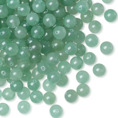 DUQGUHO Green Aventurine Beads 8mm Natural Crystal Green Beads Round Polishing Stone Bead Genuine Gemstone Beads for DIY Jewelry Making 47 Pcs, US-MKL-CB-04GR1 - color: Green#1