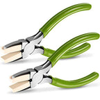 Mudder 2 Packs Nylon Nose Pliers Double Nylon Pliers Carbon Steel Jewelry DIY Tools for Beading Looping Shaping Wire Jewelry Making and Other Crafts, 5.3 Inch(Green) - color: Green