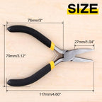 SPEEDWOX Duck Bill Fine Pliers - Flat Nose Chain Nose Pliers for Jewelry Making - 5 Inch Mini Precision Smooth Flat Jaws Non-slip Damping Handles - size: Flat Nose Pliers