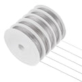 Craftdady 5 Roll Tiger Tail Wire 0.3 mm 0.38 mm 0.45 mm 0.5 mm 0.6 mm Wire Jewelry Beading Wire Craft String Metal Wrap Wire for DIY Necklace Bracelet Jewelry Making