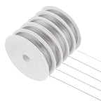 Craftdady 5 Roll Tiger Tail Wire 0.3 mm 0.38 mm 0.45 mm 0.5 mm 0.6 mm Wire Jewelry Beading Wire Craft String Metal Wrap Wire for DIY Necklace Bracelet Jewelry Making