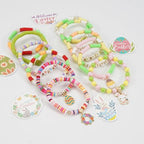Twinfree Bohemia Beaded Bracelet for Women, Polymer Clay Stretch Bracelets - color: color 39