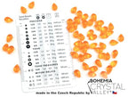 Czech 50-Piece Glass Beads, 6x9mm, Teardrop Transparent Orange - color: Orange Transparent