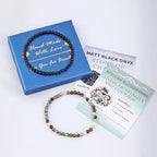 NCB 2.3-Piece 4mm Natural Crystal Gemstone Stretch Bracelets – Handmade Reiki Energy Healing Jewelry for Meditation,Yoga, Unisex - color: 2PCS ( African Bloodstone+Matte Black Agate ), size: 4mm
