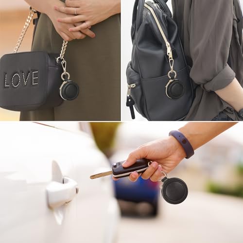 KUKUVR Jewelry Ring Holder Box with Keychain, Portable Gym Jewelry Storage Box Case, Small Travel Ring Earring Stud Necklace Storage Case (Black) - color: Black