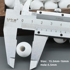 240Pcs White Wood Beads 16mm with Large Hole:6mm for Craft Wood Beads for Art Work (White) - color: White
