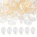 PATIKIL Glass Leaf Beads, 100Pcs Cute Crystal Leaf Charms, Translucent Czech Spacer Beads for DIY Jewelry Making Bracelets Necklace Wind Chimes Suncatchers, Clear - color: Clear