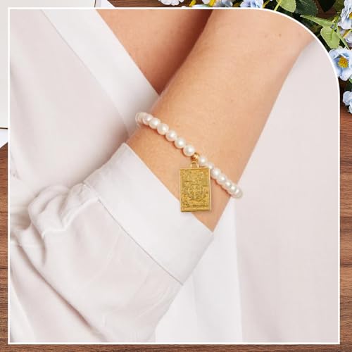 SUNNYCLUE 1 Box 40Pcs 20 Styles Metal Tarot Card Charms Divination Charms Bulk Gold Rectangle Magic Occult Astrology Alloy Gothic Pendants for Jewelry Making Halloween Necklace Bracelet Earrings DIY - color: Gold