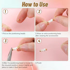 Tyqour 40PCS Crimping Beads for Jewelry Making Gold Crimping Beads for DIY Bracelet, Necklace, Earring Jewelry Making Accessories, Tyqour Brass Metal Crimp Beads