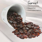 Garnet Pre Drilled Crystal Crushed Chips Beads for Bracelets Making, DIY Handmade Natural Healing Crystals (25 Inch Strand) - color: Garnet